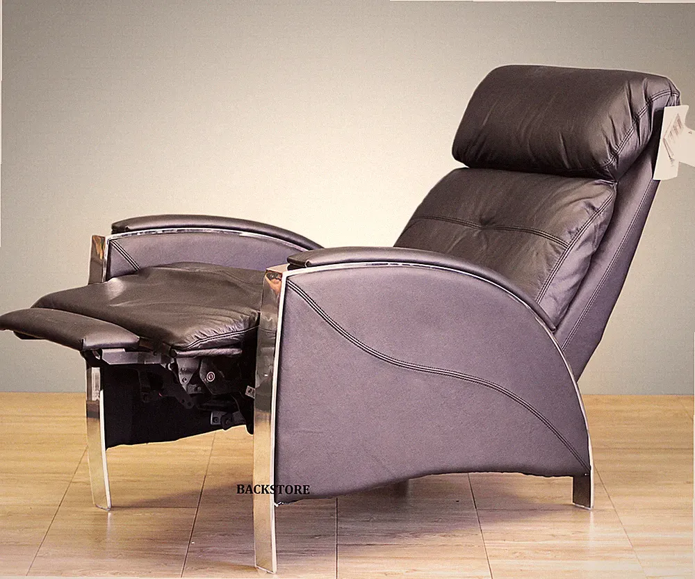 Barcalounger Horizon II Genuine Leather Recliner Lounger Chair - Stargo Black