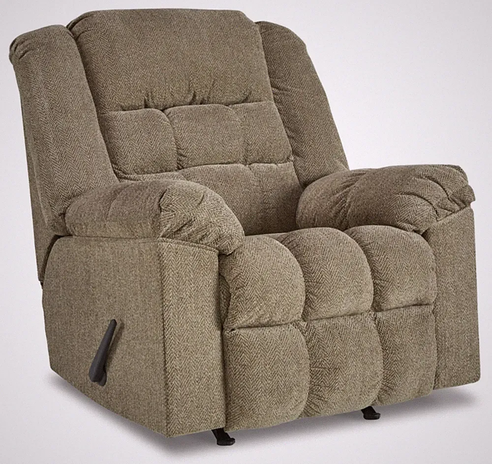 Kegler Contemporary Tufted Manual Rocker Recliner, Light Brown