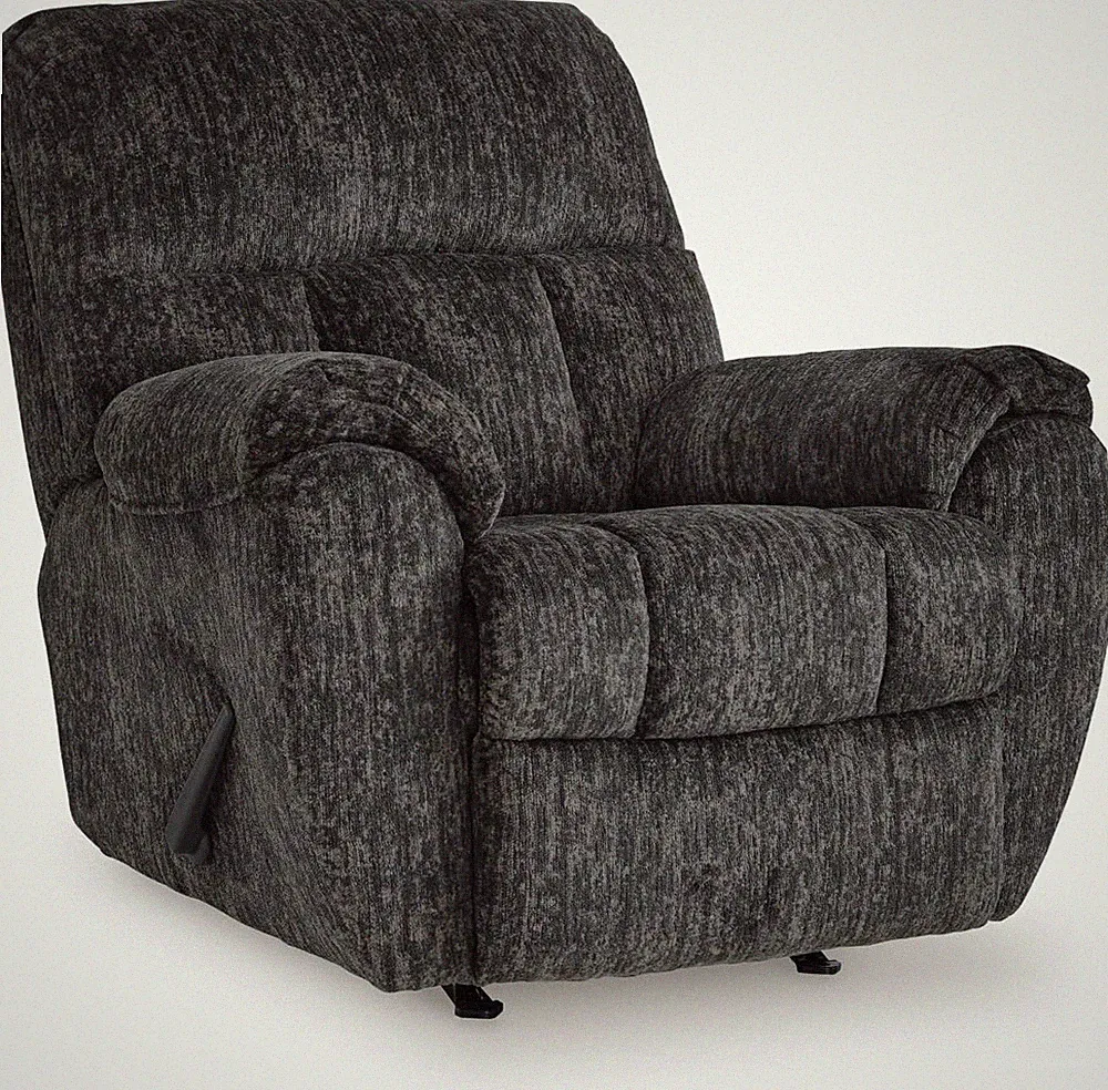 Rampant Casual Manual Rocker Recliner with Pillow-Top Arms, Gray